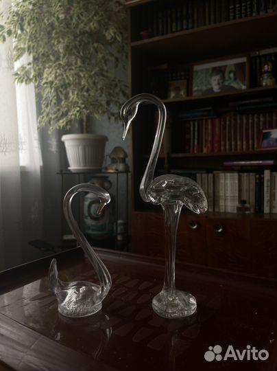 Лебеди, пара, хрусталь