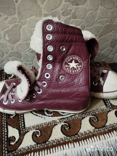 Кеды converse с мехом женские 37.5