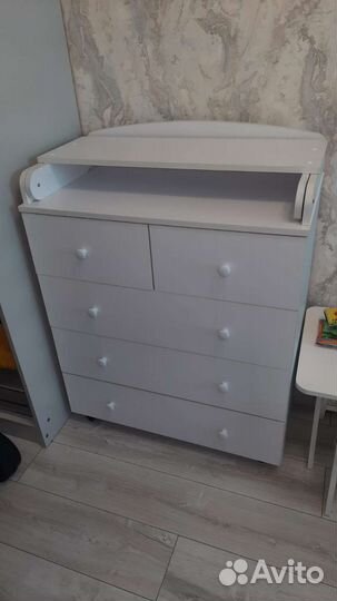 Пеленальный комод белый