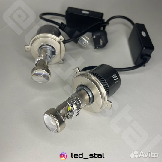 Led лампа h4 с линзой