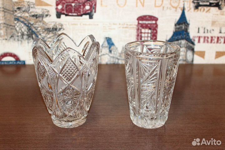 Хрустальная ваза СССР 1980-е гг