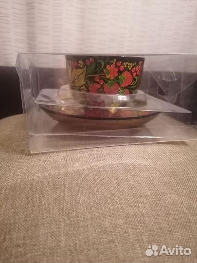 Чашка с блюдцем фарфор