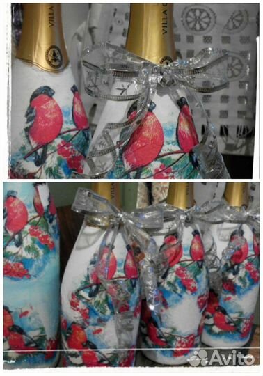 Декупаж, оформление новогодних подарков