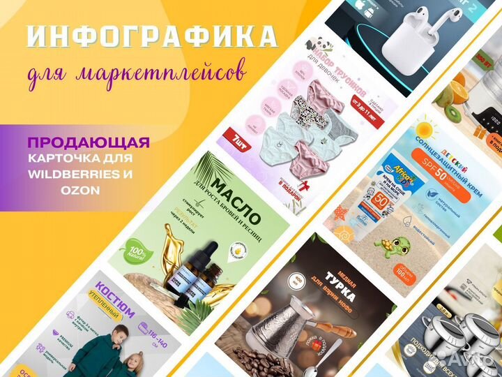 Инфографика для маркетплейсов wildberries, ozon