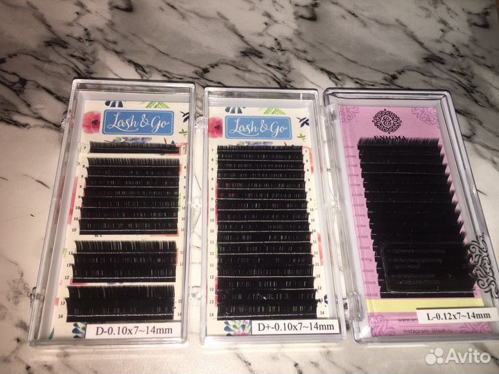 Ресницы для наращивания в изгибе D, D+, L
