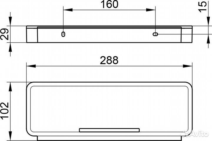 Полка Keuco Plan 14959 хром, белая