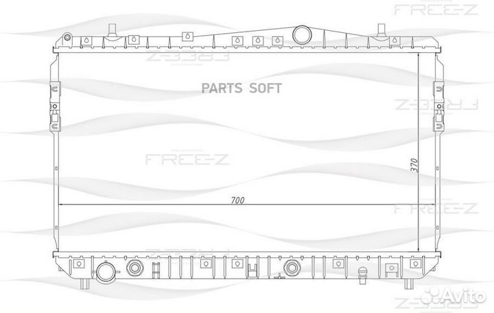 Радиатор охлаждения daewoo Lacetti/Nubira 03- 9655
