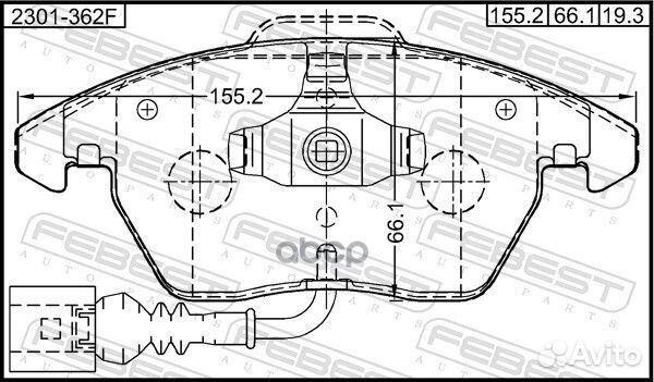 Колодки передние skoda octavia (1Z), rapid, VW
