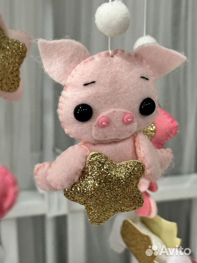 Мобиль из фетра на кроватку