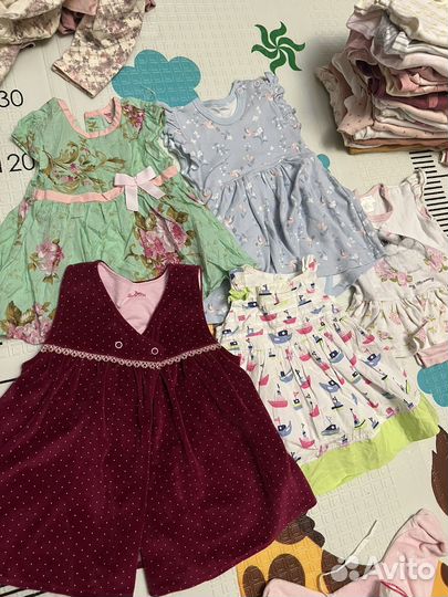 Вещи пакетом для девочки от 0-6 мес