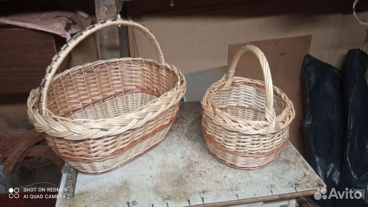 Корзина плетеная из ивы