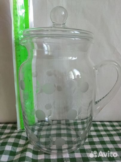 Кувшин Вишенки автор Рогов Стекло Гусь-Хрустальный