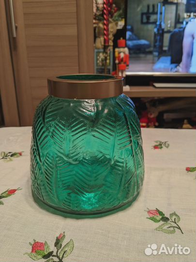 Ваза для цветов цветное стекло