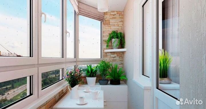 Балкон пластик под ключ