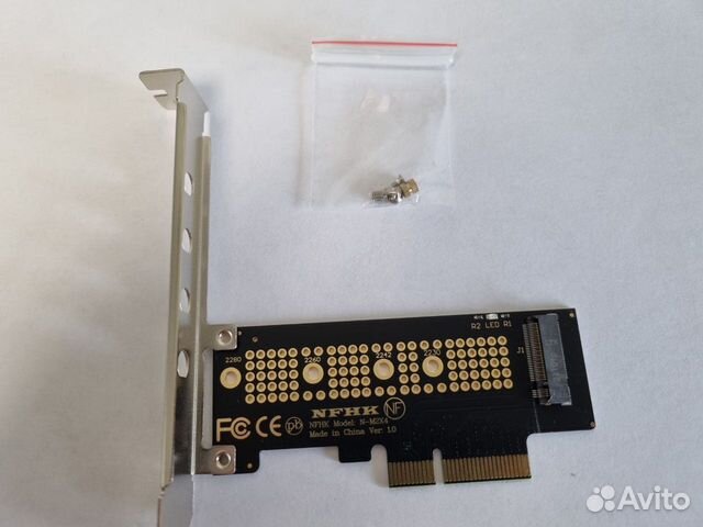 Переходник адаптер m.2 ключ M to PCI-E 4x 8x 16x