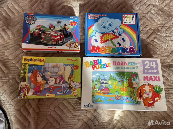 Пазлы детские и мозайка