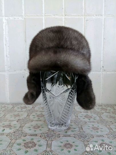 Норковая шапка-ушанка