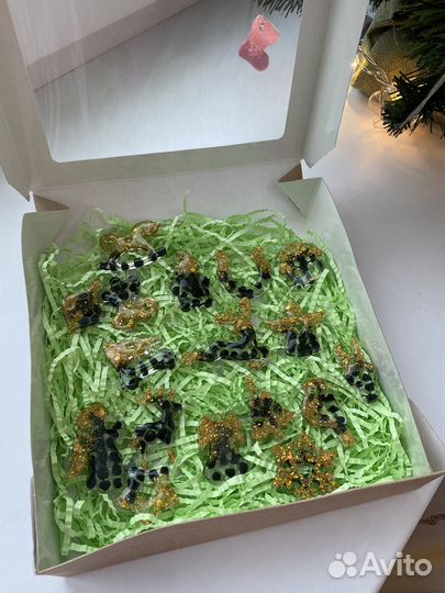 Новогодние наборы игрушек из эпоксидной смолы