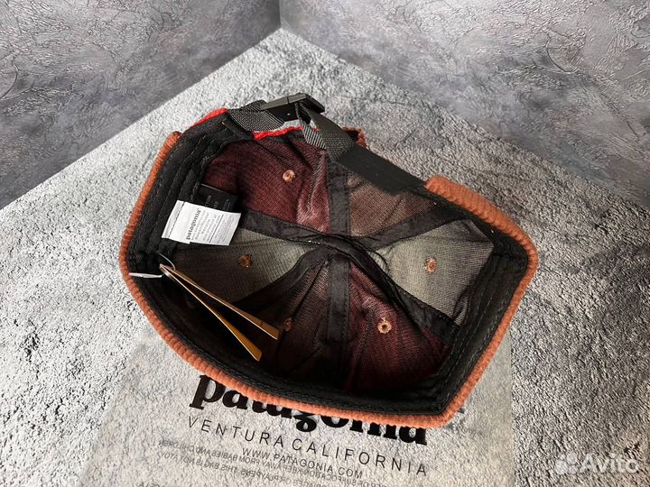 Кепка докер Patagonia вельвет бордо без козырька