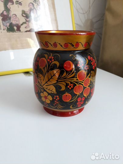 Ваза хохломская роспись