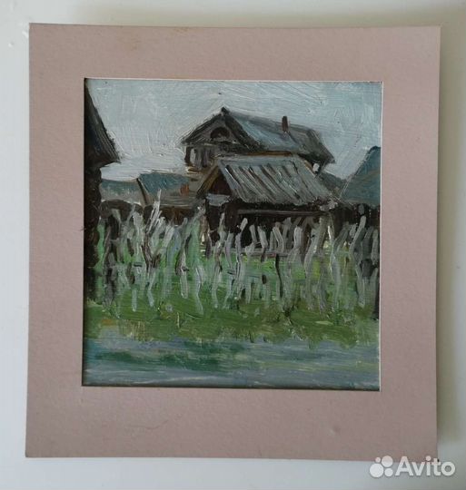 Картина маслом деревенский пейзаж