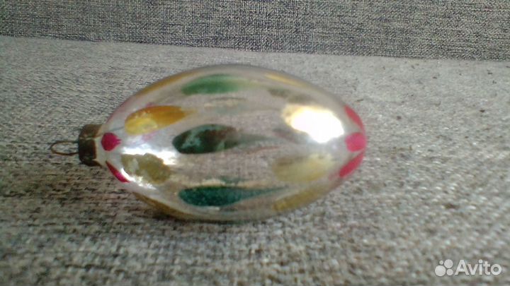 Елочные игрушки СССР Глинка юла сосулька елочная и