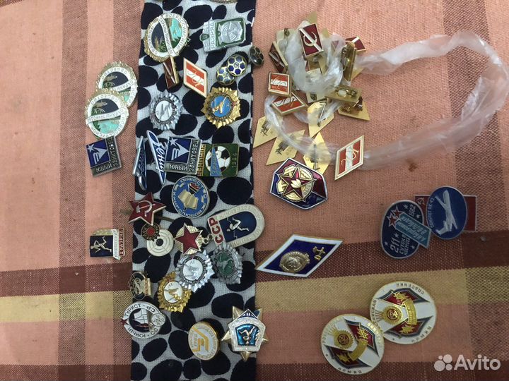 Значки советские 108шт спорт ударник студотряд