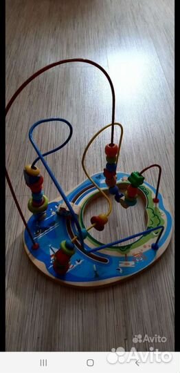 Игрушки деревянные лабиринты кубики шнуровка