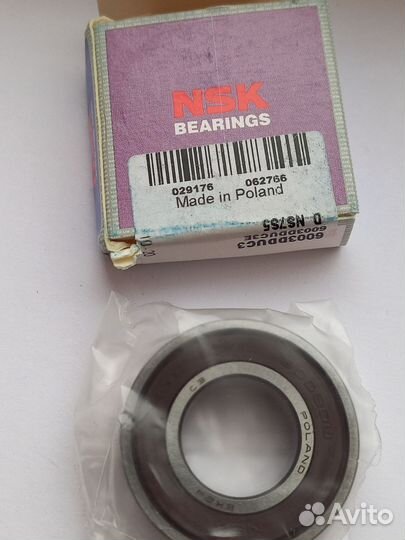 6003 2RS (DDU/C3), подшипник NSK оригинал #