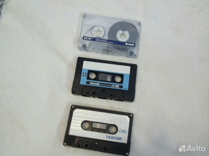 Аудио кассеты Scotch/Maxell/Yashimi c-90 (3шт)
