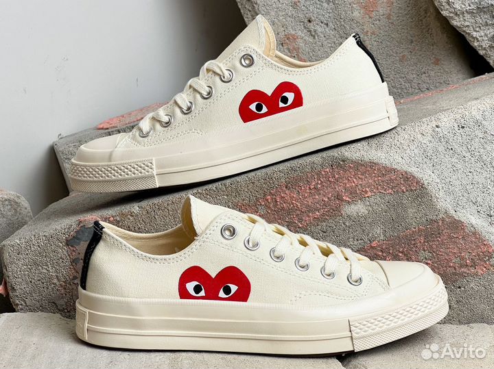 Converse Comme des Garcons Play White Low