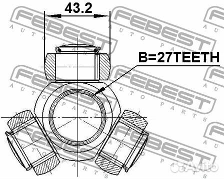 Трипоид febest 0116mcv30 27x43.2 для а/м toyota, b