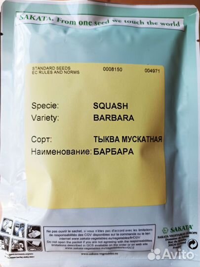 Семена тыквы Барбара
