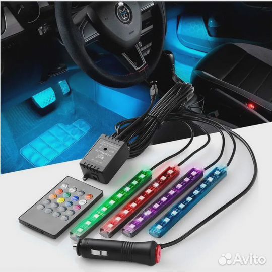 Светодиодная автомобильная RGB подсветка в салон д