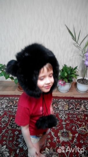 Шапка для девочки песцовая