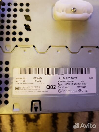 Магнитола mercedes мл W 164 command команд