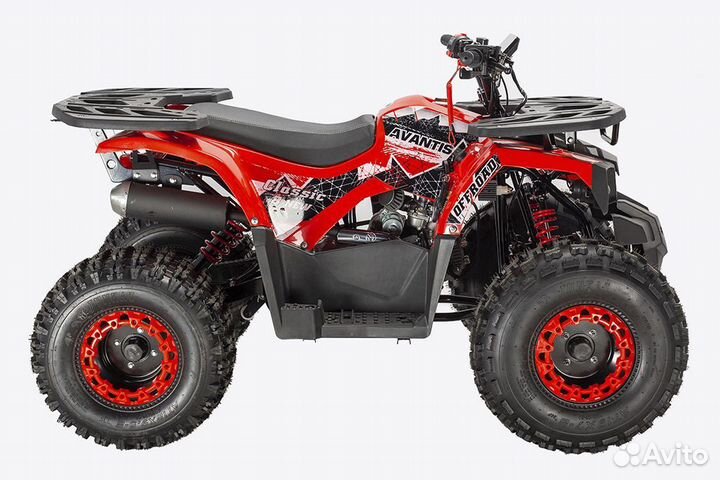 Квадроцикл для детей атв 8 красный