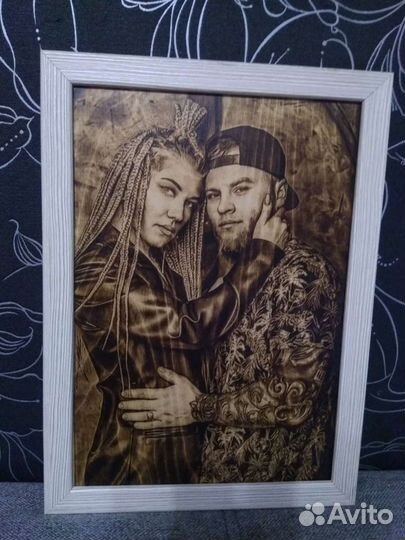 Выжигание портретов и картин по фото