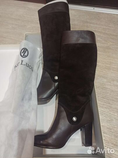 Сапоги осень весна женские 37 натуральная кожа