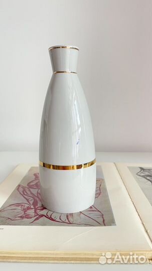 Ваза фарфор Барановка СССР полоска