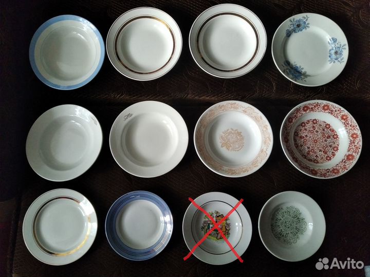 Тарелки, Чашки, Блюдца СССР. зик, Песочное