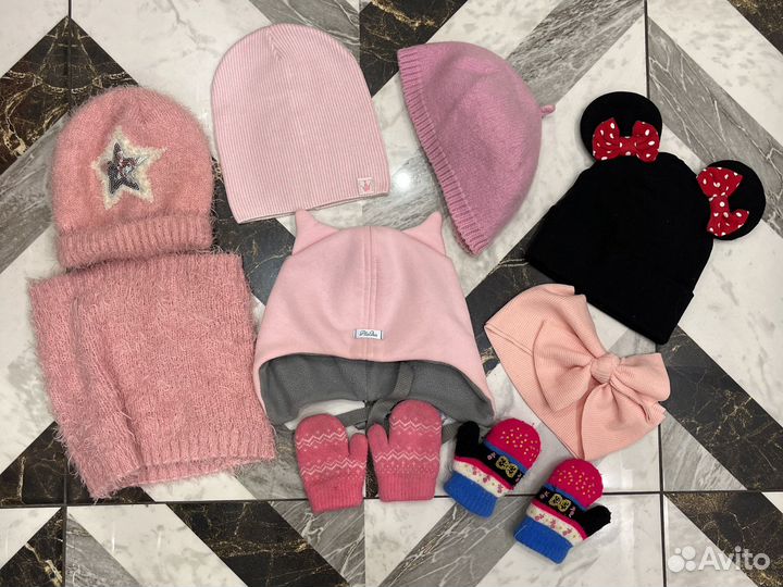 Шапки детские для девочки 44-48
