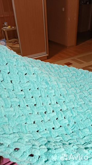 Плед детский вязаный ручная работа