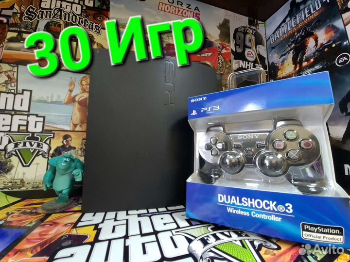 Sony Playstation 3 Slim 320gb 30 Игр Cfw