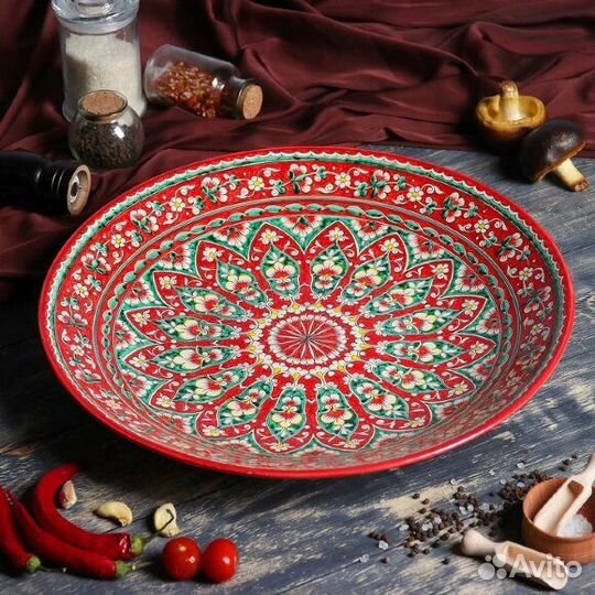 Тарелка узбекская(Ляган) глубокая 34 см