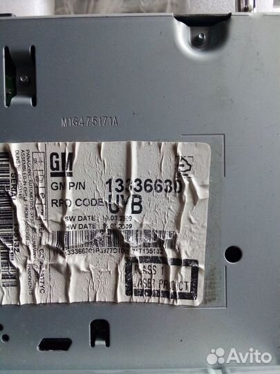 Магнитола Шевроле Круз 13336630