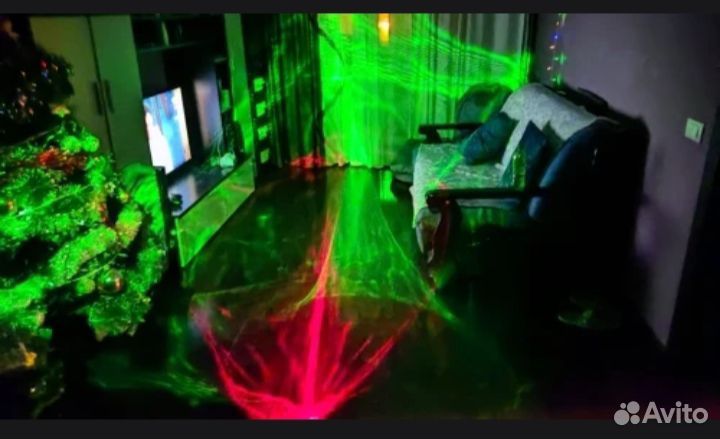 Лазерный проектор Aurora. Цветомузыка
