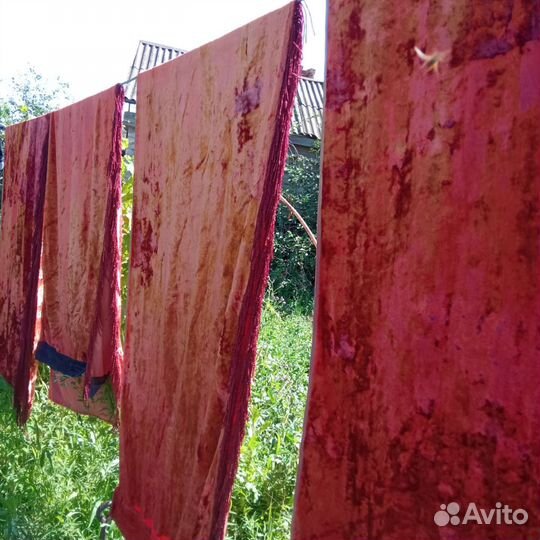 Шторы бархат винтажные 4 шт бу