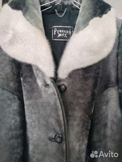 Шуба мутоновая с норкой