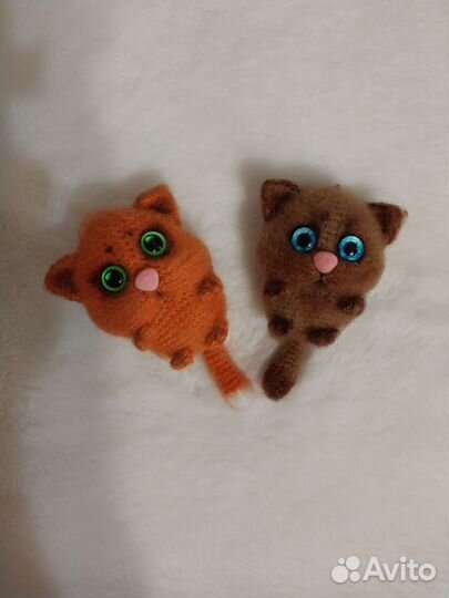 Коты пушистые игрушка ручная работа